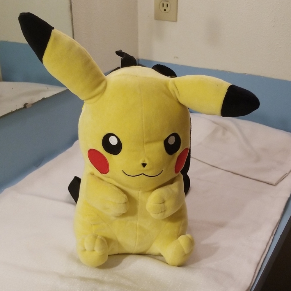 Pikachu plush backpack